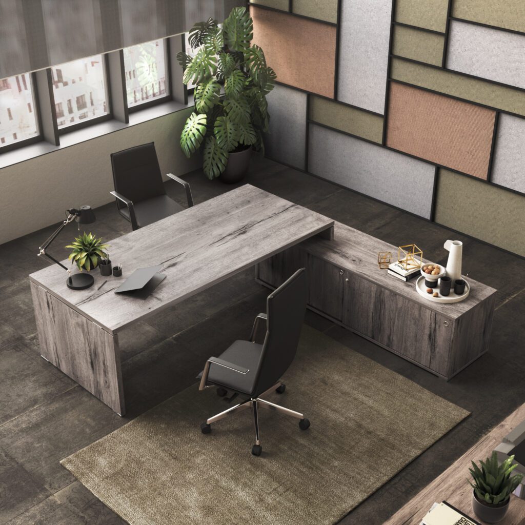 Bureau de direction bois gris Valence