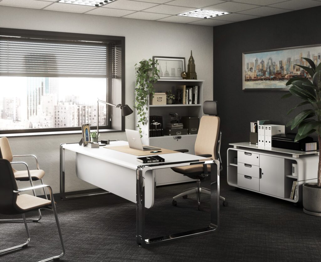 Bureau de direction blanc Valence