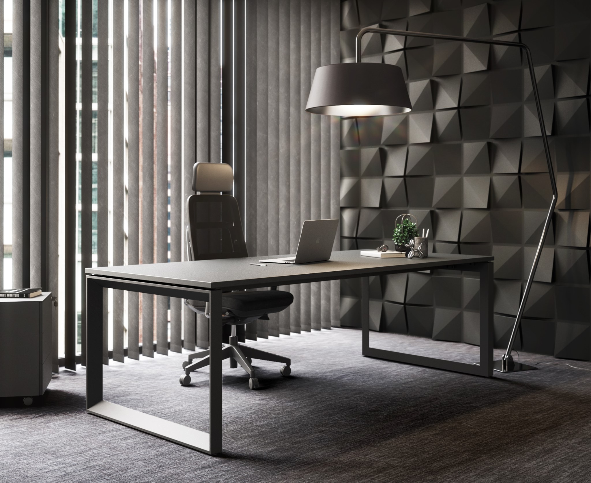 Bureau de direction noir Valence