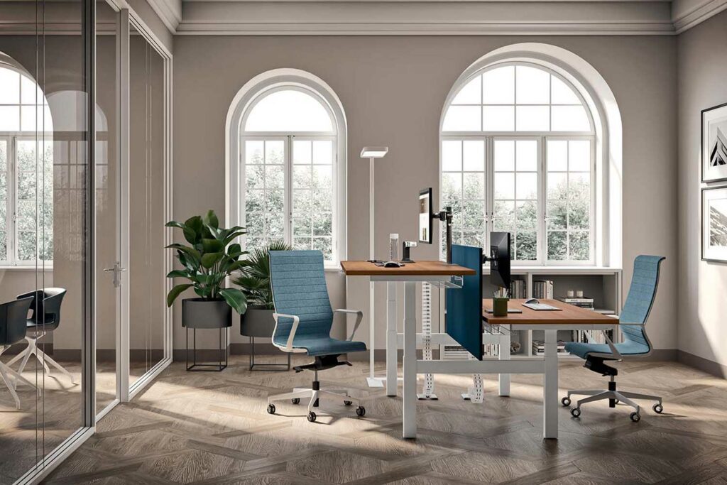 Bureau double réglable en hauteur Valence